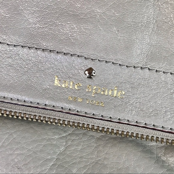Kate Spade Light Grey Foldover Crossbody Bag - Picture 3 of 8